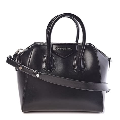 GIVENCHY Shiny Lord Calfskin Mini Antigona Black